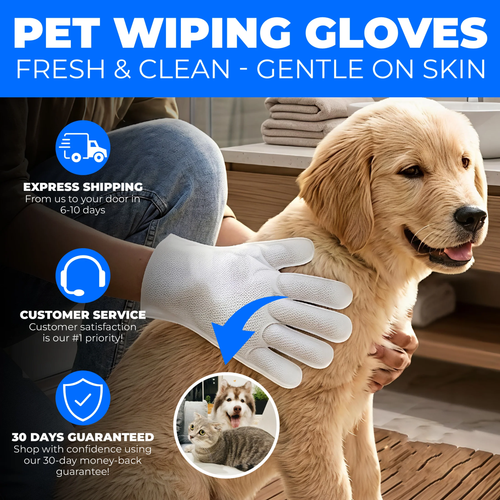TruePaw™ Pet Wiping Gloves (6 Pack)